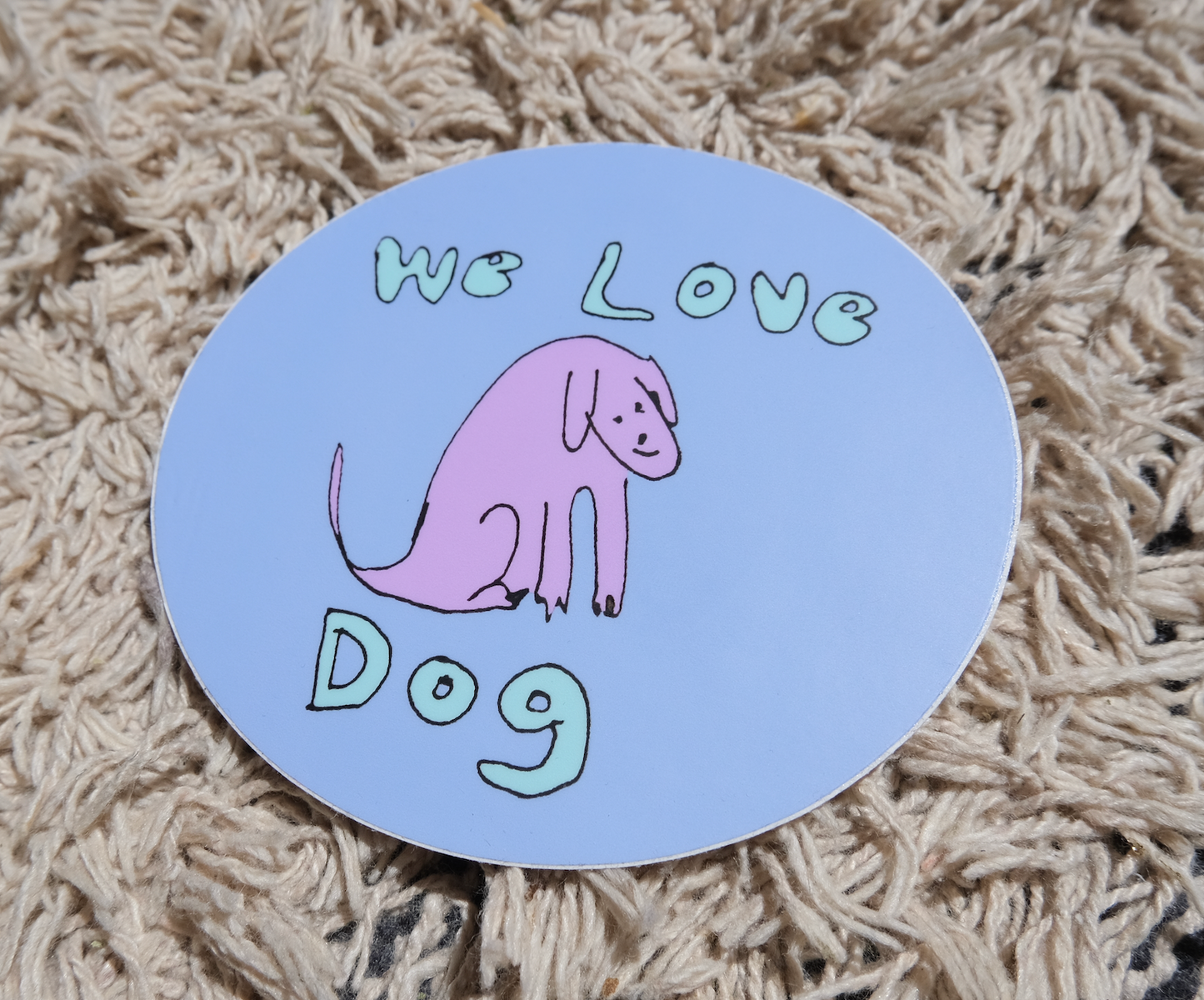 WE LOVE DOG STICKER