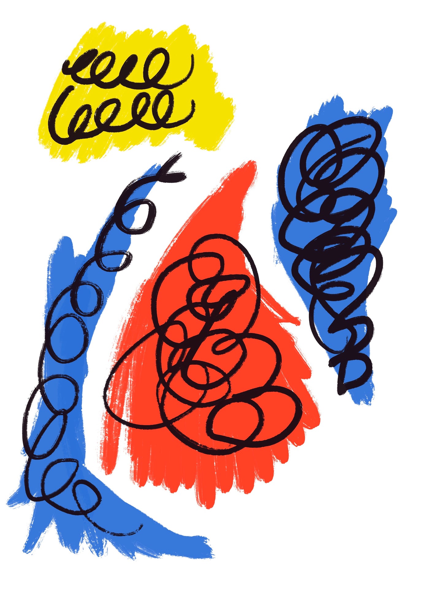 Color Squiggle Print