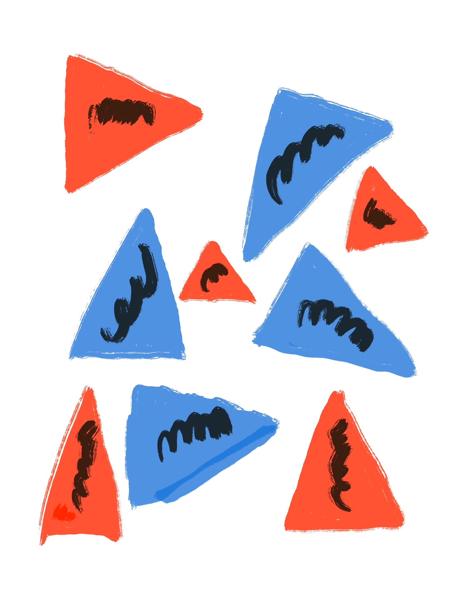 Triangle Squiggle Print 1