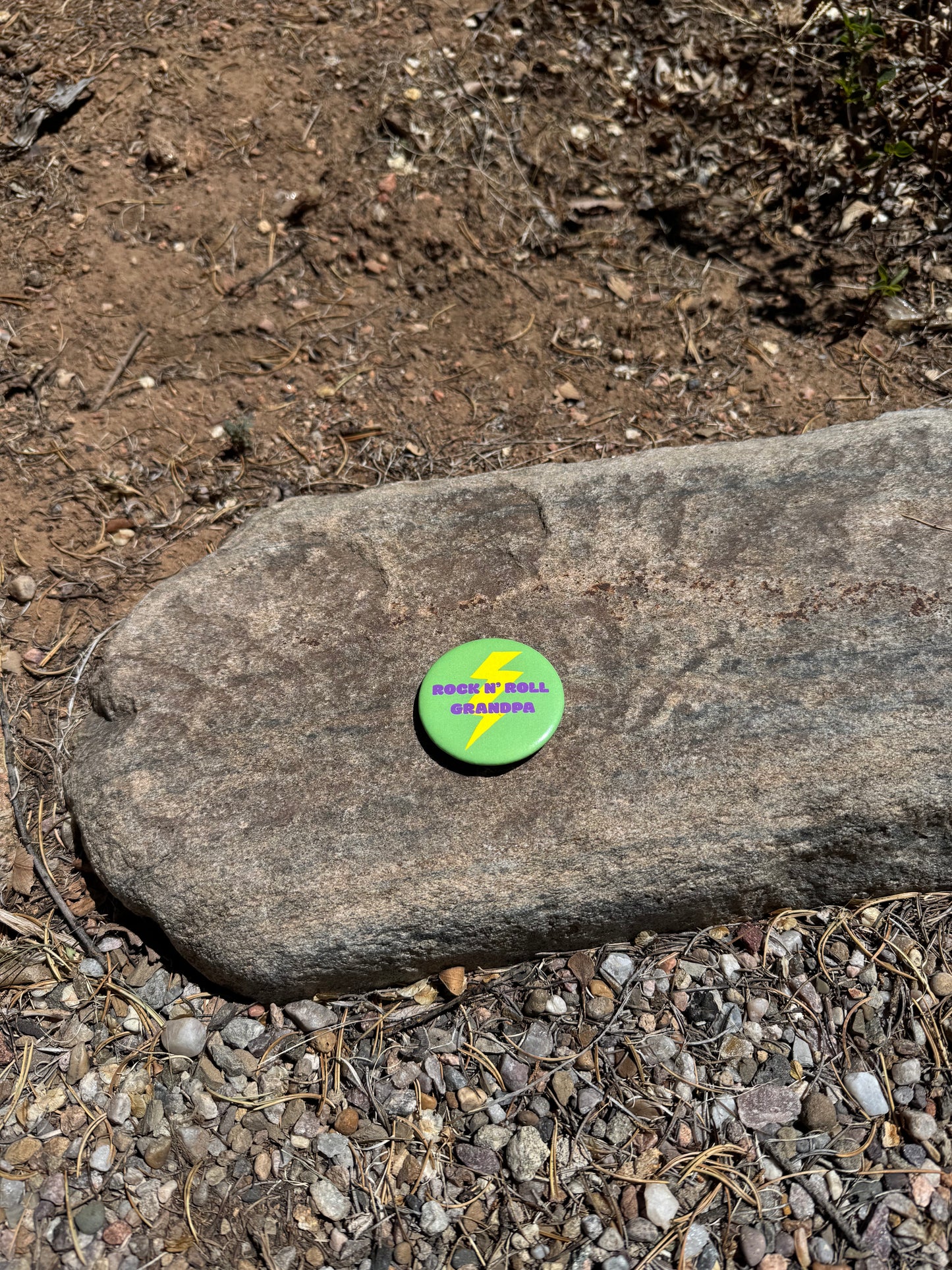 Rock n Roll Grandpa Button
